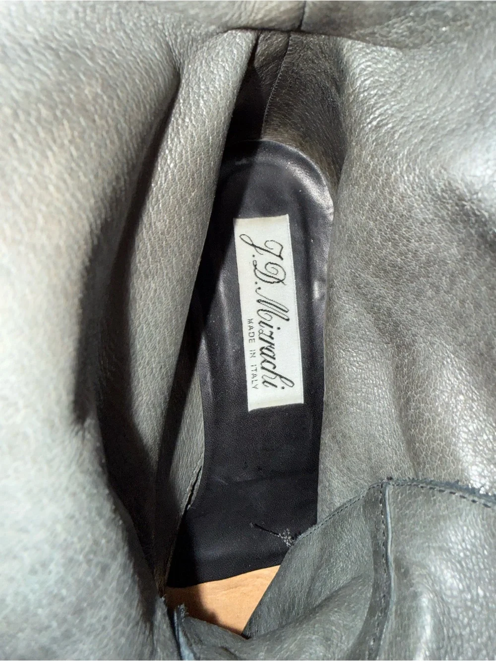 Vintage J. D. Mizrachi Black Leather Knee-High Riding Boots